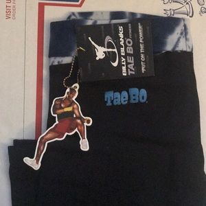 Tae Bo OG Yoga Pant in Black/Blue Wash